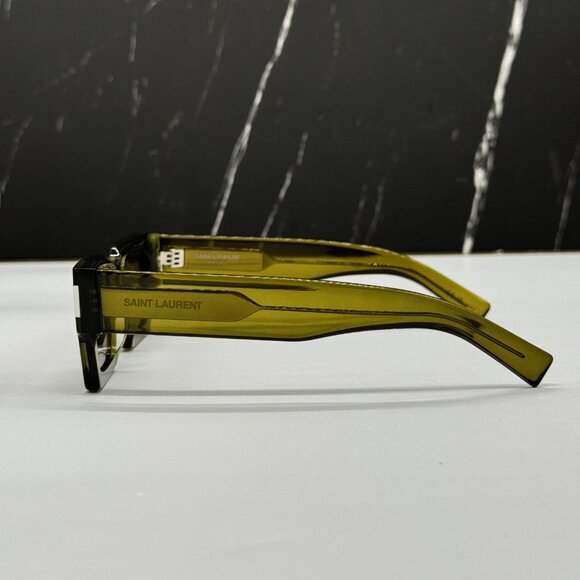 NEW SL572 005 SAINT LAURENT GREEN SQUARE SUNGLASSES SL 572 005 UNISEX SUNGLASSES - Picture 6 of 11